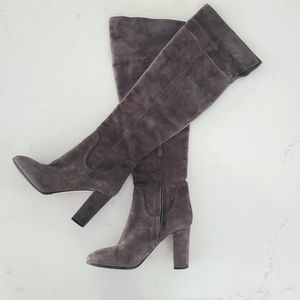 Suede over the knee boots